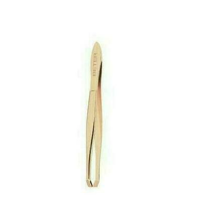 PINZAS DEPILAR BETER PUNTA RECTA 7.5 CM DORADA