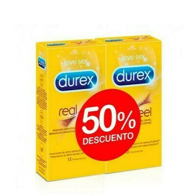 PRESERVATIVO DUREX REAL FEEL SIN LATEX 24 U