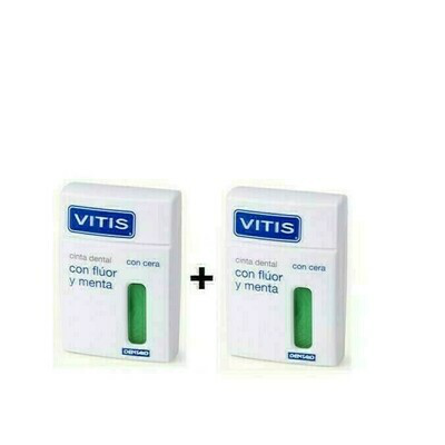 VITIS SEDA DENTAL CON FLUOR Y MENTA  50 M 2 U