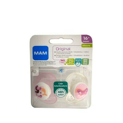 CHUPETE SILICONA MAM ORIGINAL 16  M R PACK DOBLE