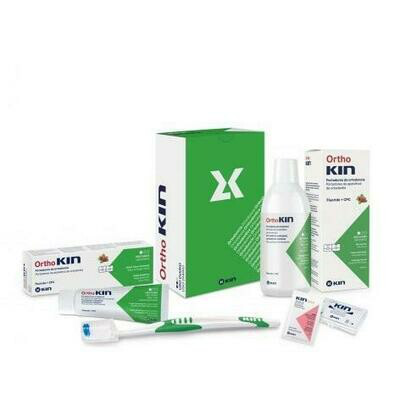 ORTHOKIN KIT ORTODONCIA PASTA DENTIFRICA   ENJUAGUE BUCAL   GEL FRESA MENTOLADA