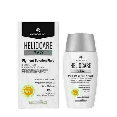 HELIOCARE 360º PIGMENT SOLUTION FLUID PROTECTOR SOLAR PROTEGE CORRIGE Y UNIFICA