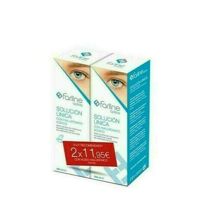 VISLINE SOLUCION UNICA LENTES DE CONTACTO  DUPLO 500 ML 2 U