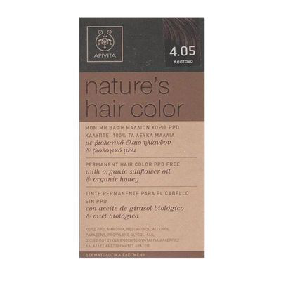 APIVITA NATURES HAIR COLOR N 4,05 CASTAÑO