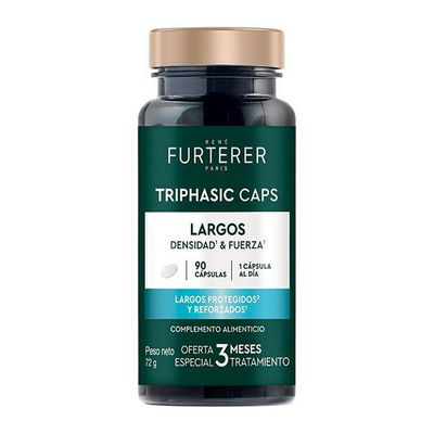 TRIPHASIC CAPS LARGOS DENSIDAD Y FUERZA RENE FURTERER 90 CAPSULAS