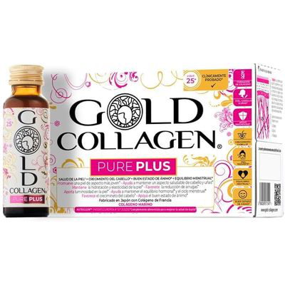 GOLD COLLAGEN PURE PLUS  10 FRASCOS 50 ML SABOR MELOCOTON Y NARANJA