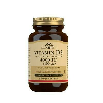 VITAMINA D3 4000 UI120 VEG CAPS SOLGAR