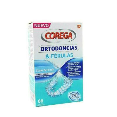 COREGA ORTODONCIAS  FERULAS 66 TABLETAS LIMPIAD