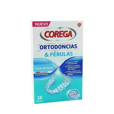 COREGA ORTODONCIAS  FERULAS 36 TABLETAS LIMPIAD