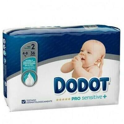 DODOT PRO SENSITIVE TALLA 2 4-8 KG 36 UD