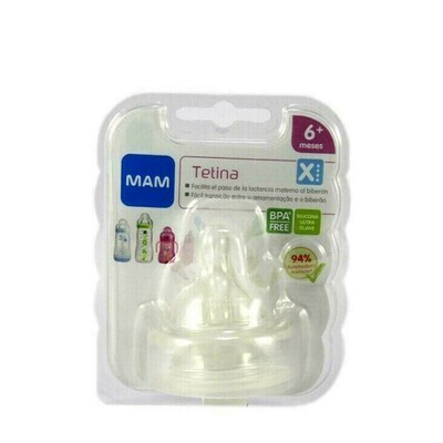 MAM TETINA SILICONA LIQUIDOS ESPESOS 2 UNIDADES