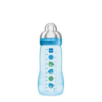 MAM BIBERON EASY ACTIVE BABY BOTTLE +4M 330ML AZUL