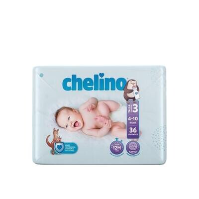PAÑAL CHELINO INFANTIL T.3 4-10KG 36 UNI