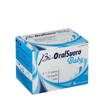 BIORALSUERO BABY 4 + 4 SOBRES 1 JERINGA + 1 VASO