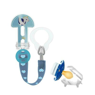 MAM BROCHE PARA CHUPETE Y CUBIERTA DE PROTECCION AZUL