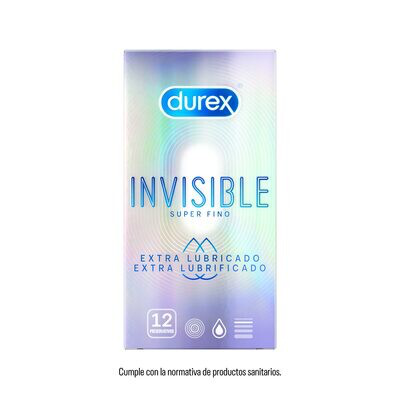 DUREX INVISIBLE EXTRALUBRICADO 12U