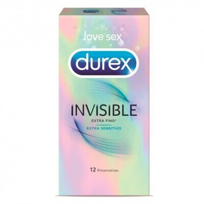 DUREX INVISIBLE EXTRA FINO EXTRASENSITIVO 12U