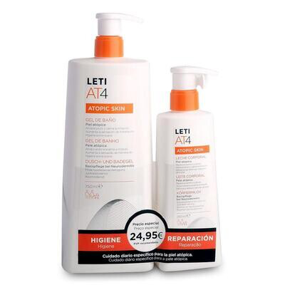 PACK LETI AT4 GEL DE BAÑO 750 ML + LECHE CORPORAL 200 ML