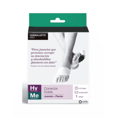 FARMALASTIC CORRECTOR DOBLE JUANETE+PLANTAR  T/G PIE DERECHO
