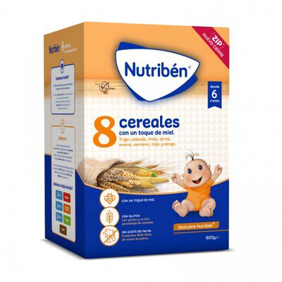 NUTRIBEN 8 CEREALES MIEL 600 G.