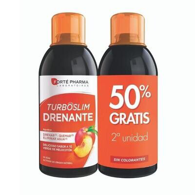 TURBOSLIM DRENANTE SABOR MELOCOTON DUPLO 2 X 500 ML