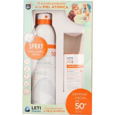 LETI AT4 PACK DEFENSE SPRAY SPF50 200 ML + DEFENSE FACIAL SPF50 50 ML