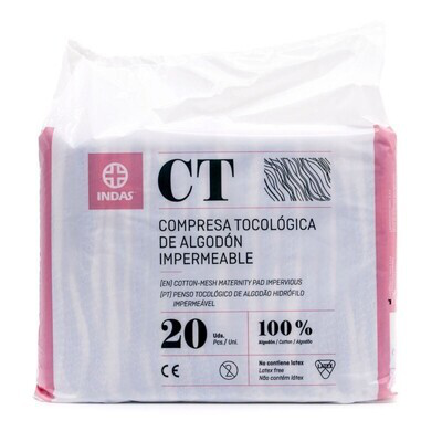 INDAS COMPRESAS MATERNITY ALGODON  20 UNIDADES