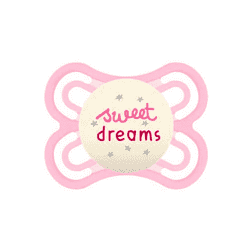 MAM CHUPETE PERFECT NIGHT SILICONA +0M ROSA