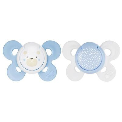 CHICCO CHUPETE PHYSIOFORMA COMFORT SILICONA 16-36M 2 UNIDADES AZUL