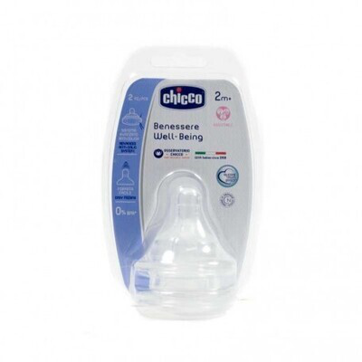 CHICCO TETINA ANTICOLICO SILICONA FLUJO REGULABLE 2U