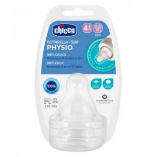CHICCO TETINA ANTICOLICO SILICONA FLUJO RAPIDO +4M
