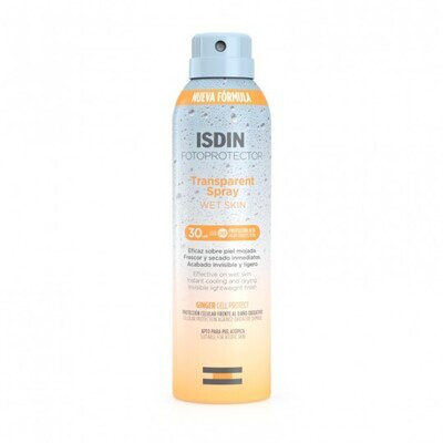 FOTOPROTECTOR  ISDIN SPF30 SPRAY TRANSPARENT WET SKIN 250ML