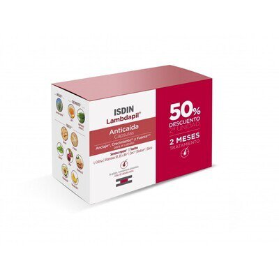 ISDIN LAMBDAPIL ANTICAIDA DUPLO 2 X 60 CAPSULAS  2 UNIDAD 50%