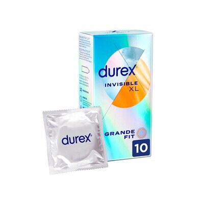 DUREX INVISIBLE PRESERVATIVOS XL 10 UNIDADES