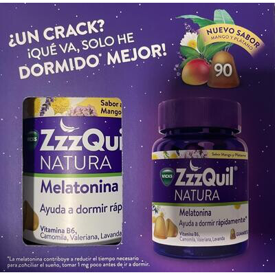 ZZZQUIL NATURA MANGO Y PLATANO 90 GOMINOLAS