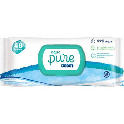 DODOT AQUA PURE TOALLITAS HUMEDAS PARA BEBES  48 UNIDADES