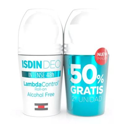 ISDIN DEO LAMBDACONTROL INTENSE 48H SIN ALCOHOL 2 X 50 ML