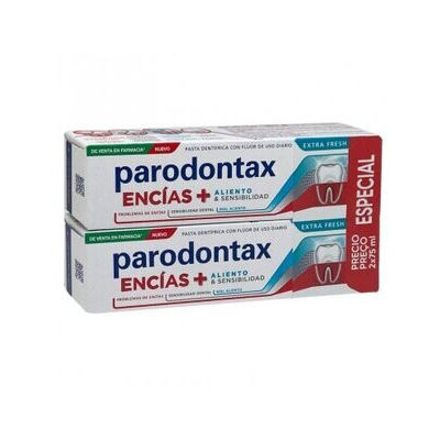 PARODONTAX DUPLO ENCIAS + ALIENTO & SENSIBILIDAD EXTRA FRESH 2 X 75 ML