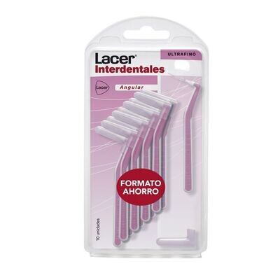 CEPILLO LACER INTERDENTAL 10 UNIDADES ULTRAFINO ANGULAR