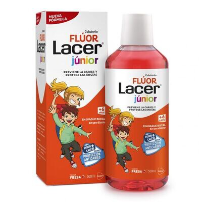 LACER COLUTORIO FLUOR JUNIOR FRESA 500 ML