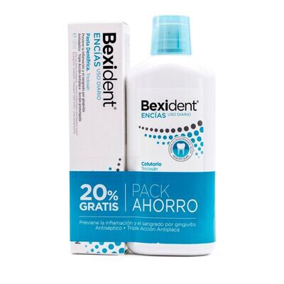 BEXIDENT PACK ENCIAS DIARIO COLUTORIO  500 ML +  PASTA125 ML