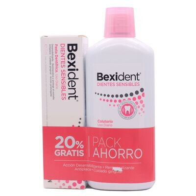 BEXIDENT PACK DIENTES SENSIBLE COLUTORIO  500 ML + PASTA 75 ML
