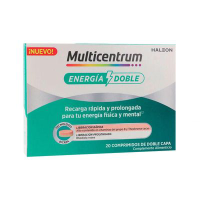 MULTICENTRUM ENERGIA DOBLE  20 COMPRIMIDOS