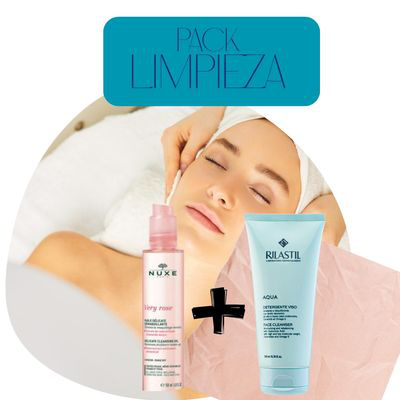 PACK DOBLE LIMPIEZA ACEITE NUXE+LIMPIADOR RILASTIL AQUA
