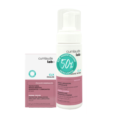 CUMLAUDE PACK OVULOS CLX 10 U+ HIGIENE INTIMA MOUSE CLX 200 ML