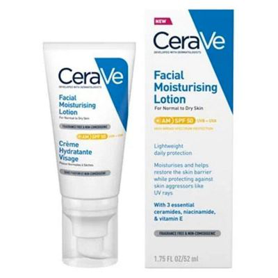 CERAVE LOCION HIDRATANTE DE ROSTRO SPF 50  52 ML