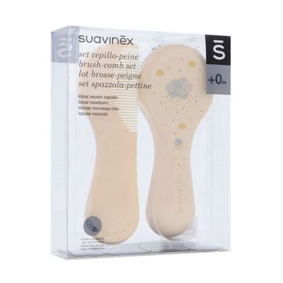 CEPILLO Y PEINE INFANTIL SOFT SUAVINEX BLANCO DECORADO
