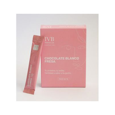 IVB 10 STIKS DE SABORES VEGANO CHOCOLATE BLANCO Y FRESA