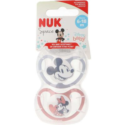NUK CHUPETE SILICONA  SPACE MICKEY 6 - 18 MES 2U.