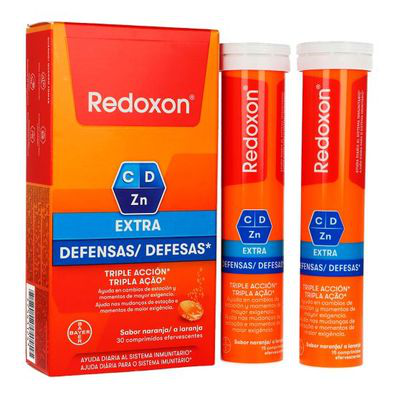 REDOXON EXTRA DEFENSAS NARANJA VIT C+ZINC 30COMPRIMIDOS EFERVESCENTES